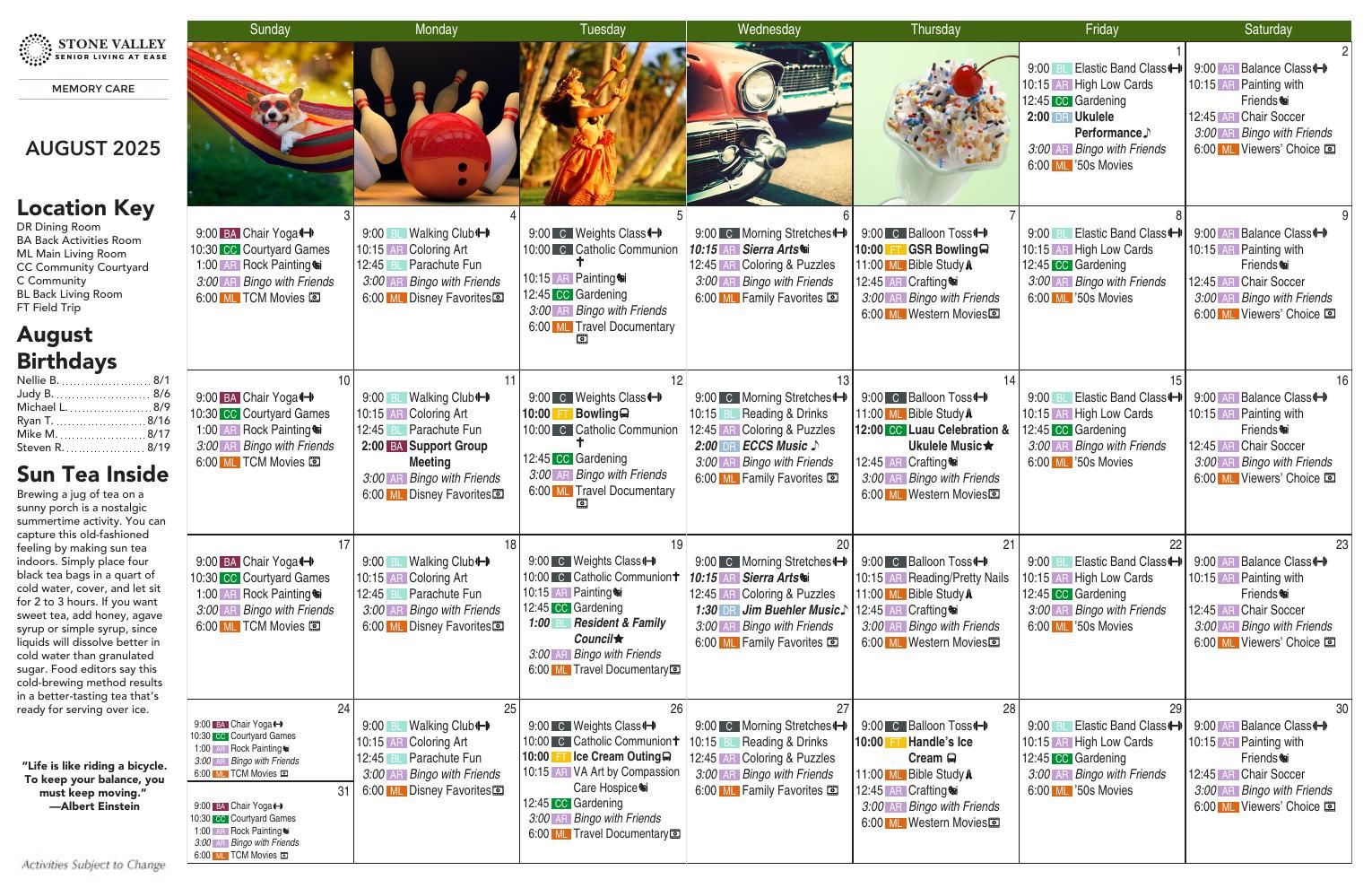  Event Calendar
