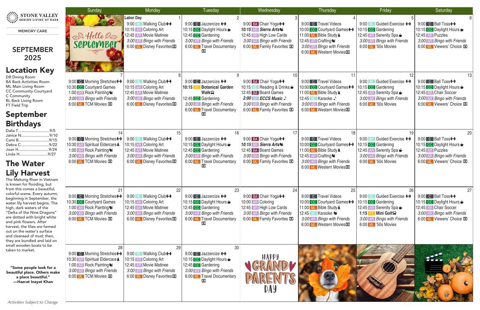  Event Calendar
