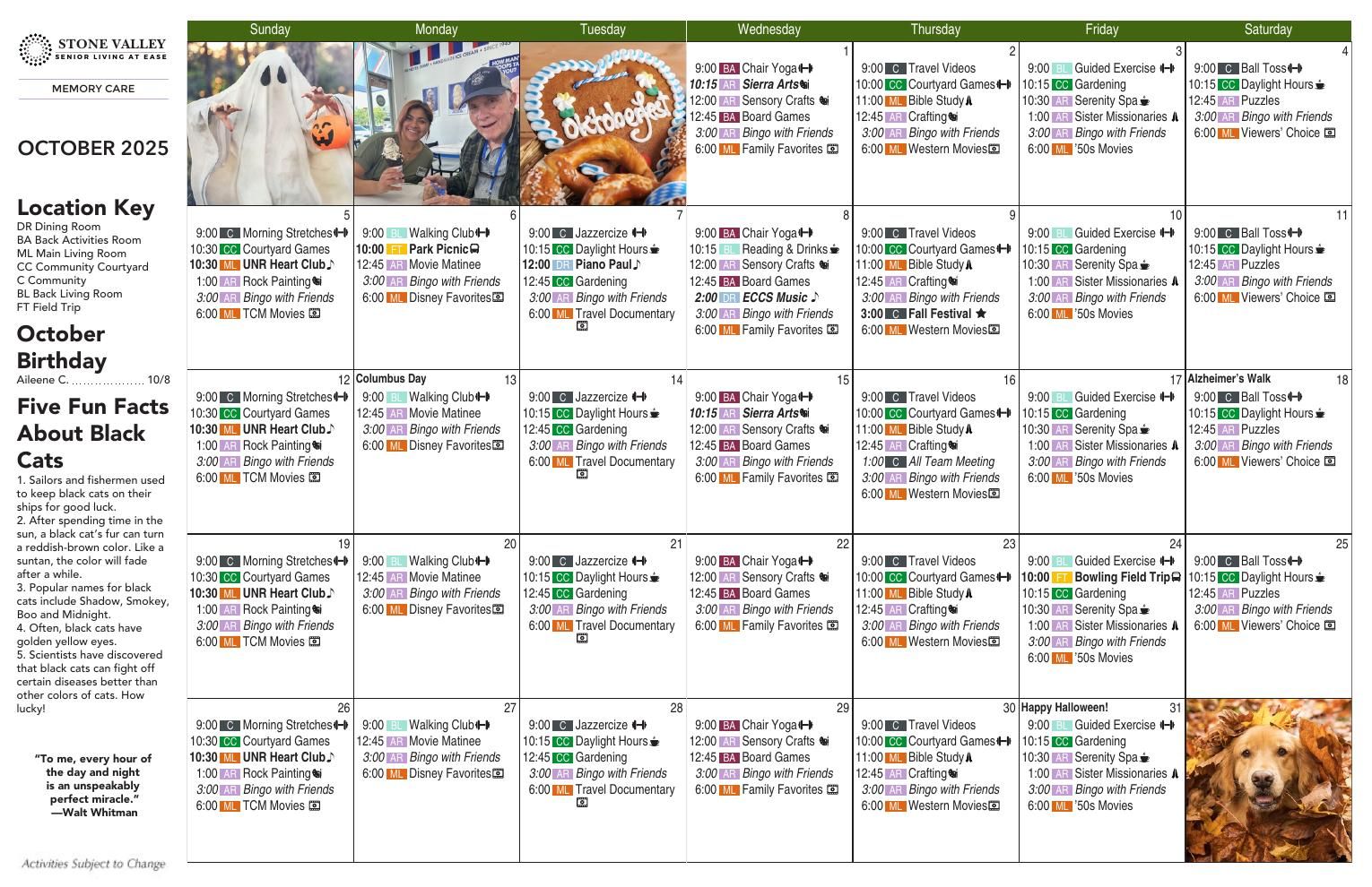  Event Calendar